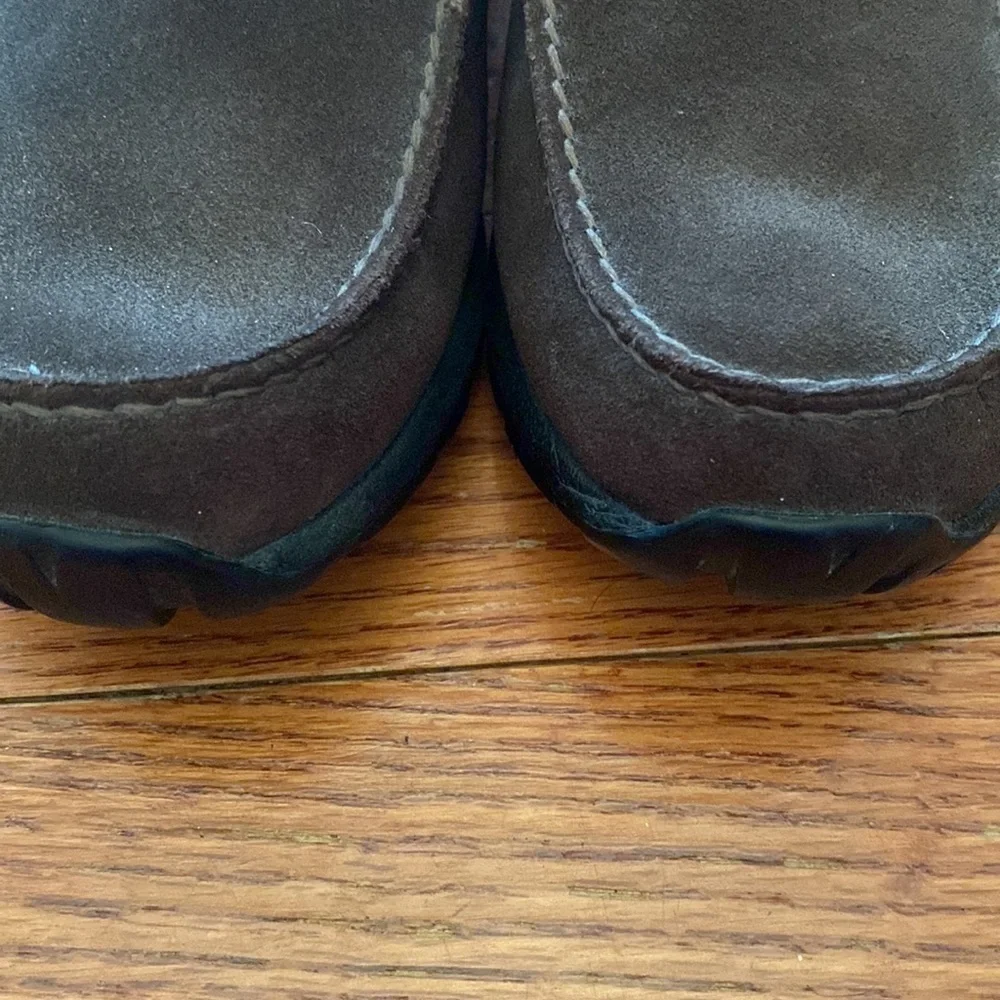 Lands End‎ like new slip on women’s loafers in deep chocolate brown size 7D EUC